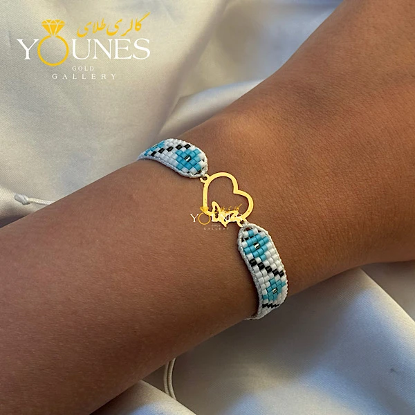 دستبند میوکی قلب پروانه ای طلا